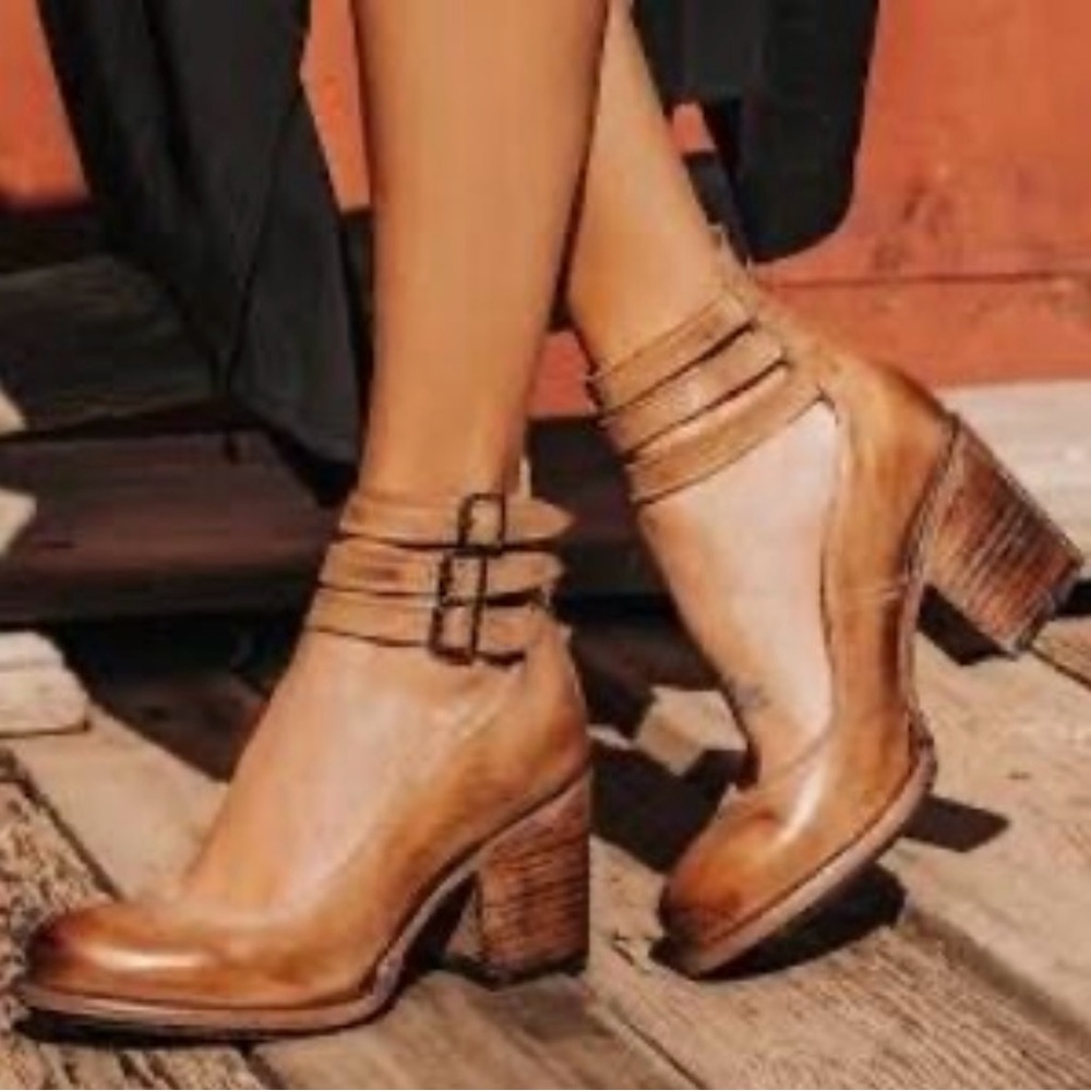Freebird New In Box Randi Leather Buckles Shoes In Bronze Size 11 RARE Color - Picture 2 of 16